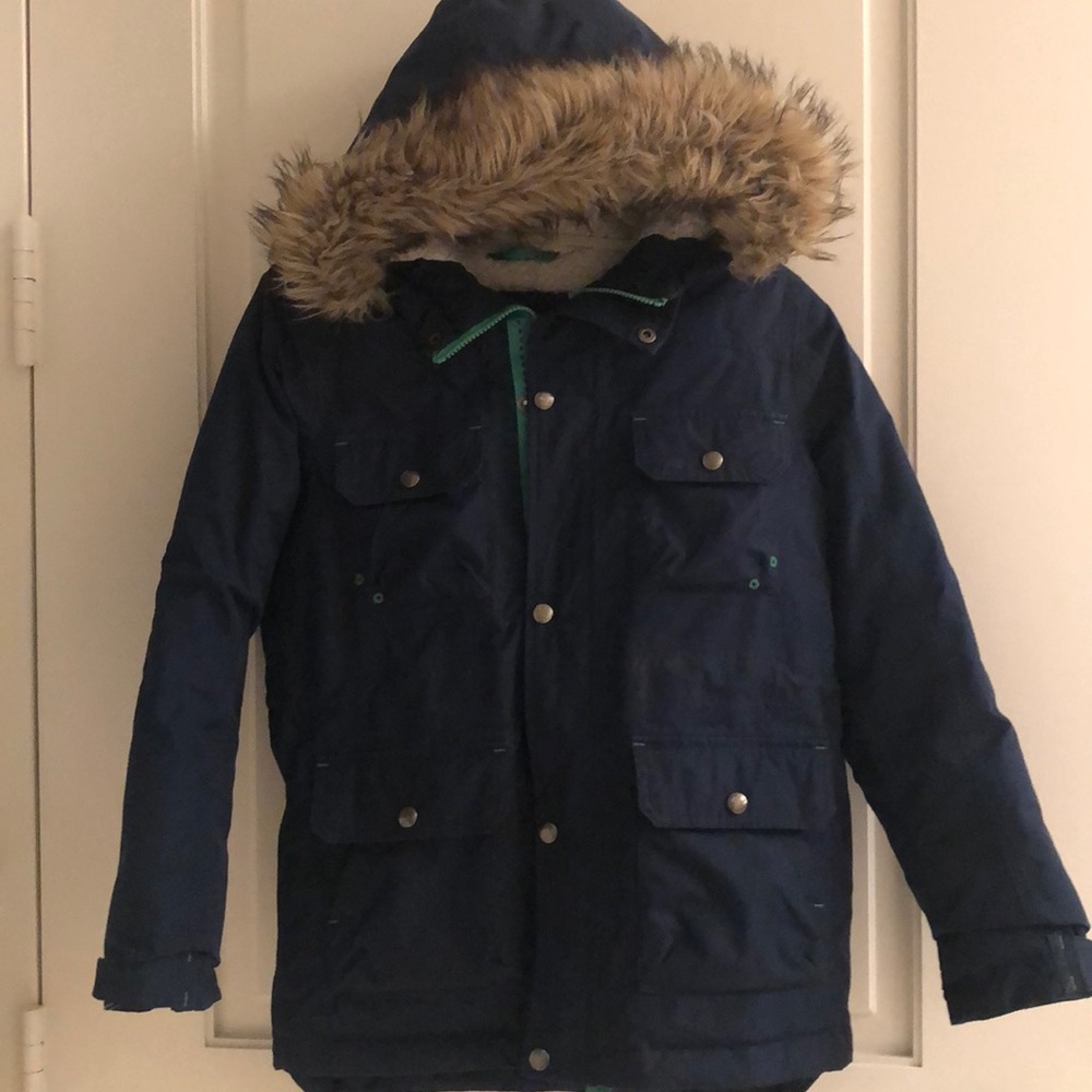 Lands’ End Boys Down Winter Parka Size Medium
